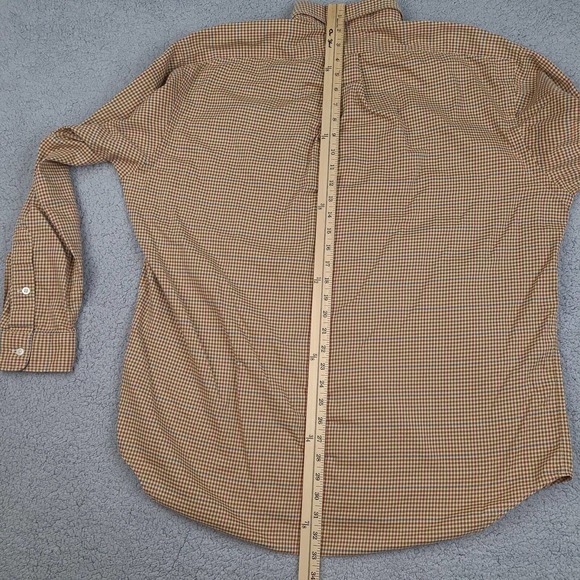 Ralph Lauren Shirt Men's Large Tilden Brown Golf Check Button-Down Long Sleeve - Picture 11 of 12